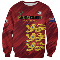 Red unisex sweatshirt with Cayman Islands Football front graphic and turtle mascot