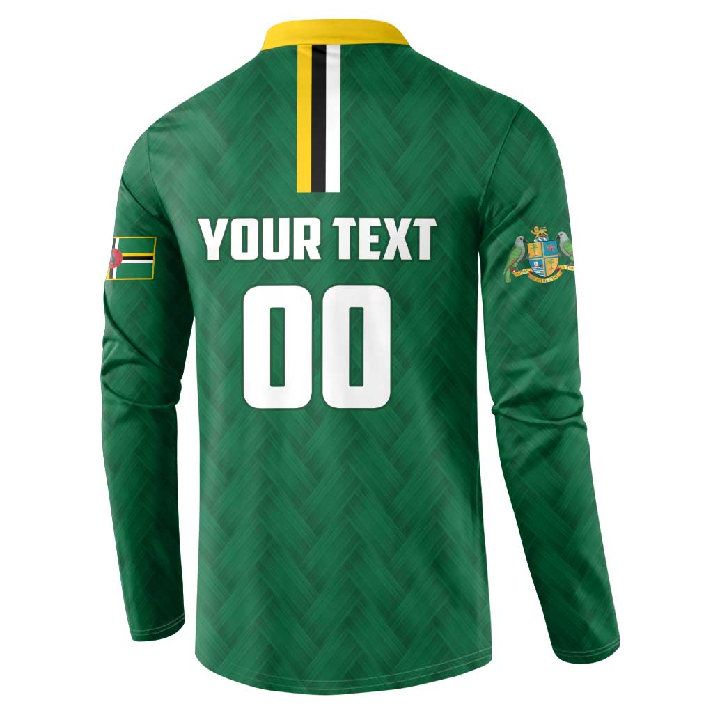 Custom Football Dominica Button Sweatshirt Los Pericos Go Champions - Wonder Print Shop