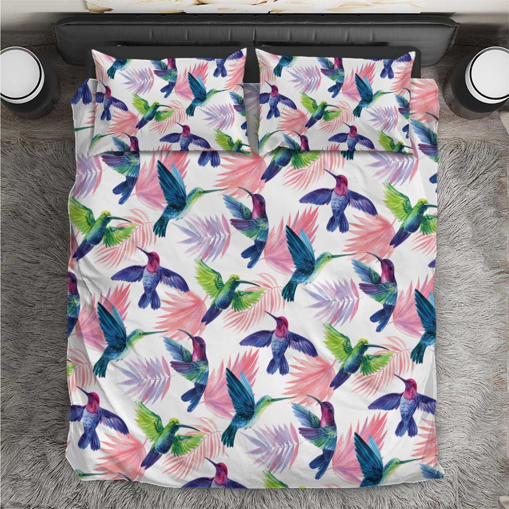 Hummingbirds Colorful Bedding Set Unique Stylized - Wonder Print Shop