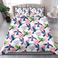 Hummingbirds Colorful Bedding Set Unique Stylized - Wonder Print Shop