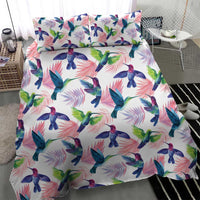 Hummingbirds Colorful Bedding Set Unique Stylized - Wonder Print Shop