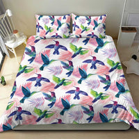 Hummingbirds Colorful Bedding Set Unique Stylized - Wonder Print Shop