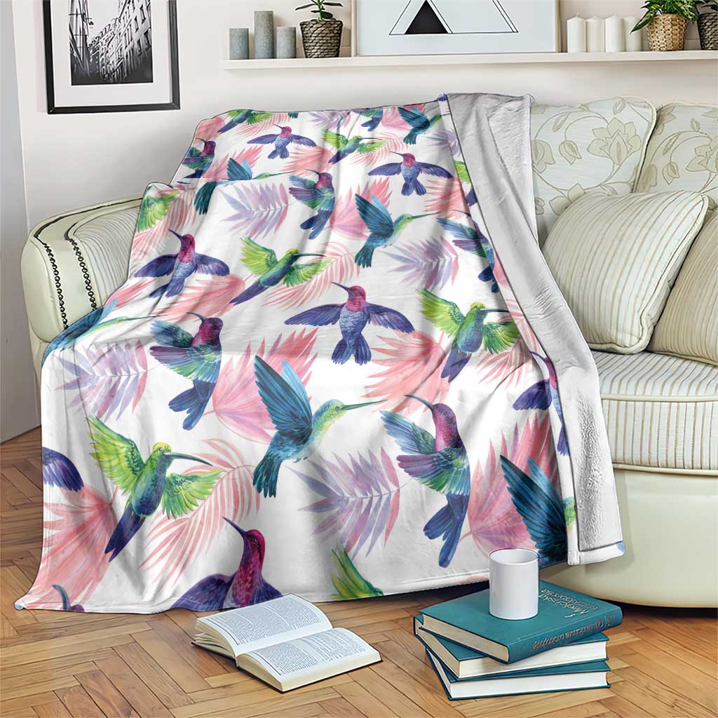 Hummingbirds Colorful Blanket Unique Stylized - Wonder Print Shop
