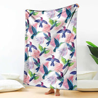 Hummingbirds Colorful Blanket Unique Stylized - Wonder Print Shop