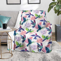 Hummingbirds Colorful Blanket Unique Stylized - Wonder Print Shop