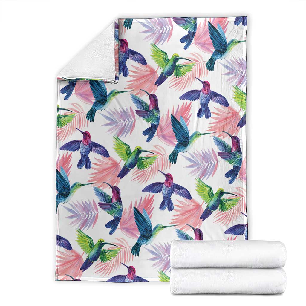 Hummingbirds Colorful Blanket Unique Stylized - Wonder Print Shop