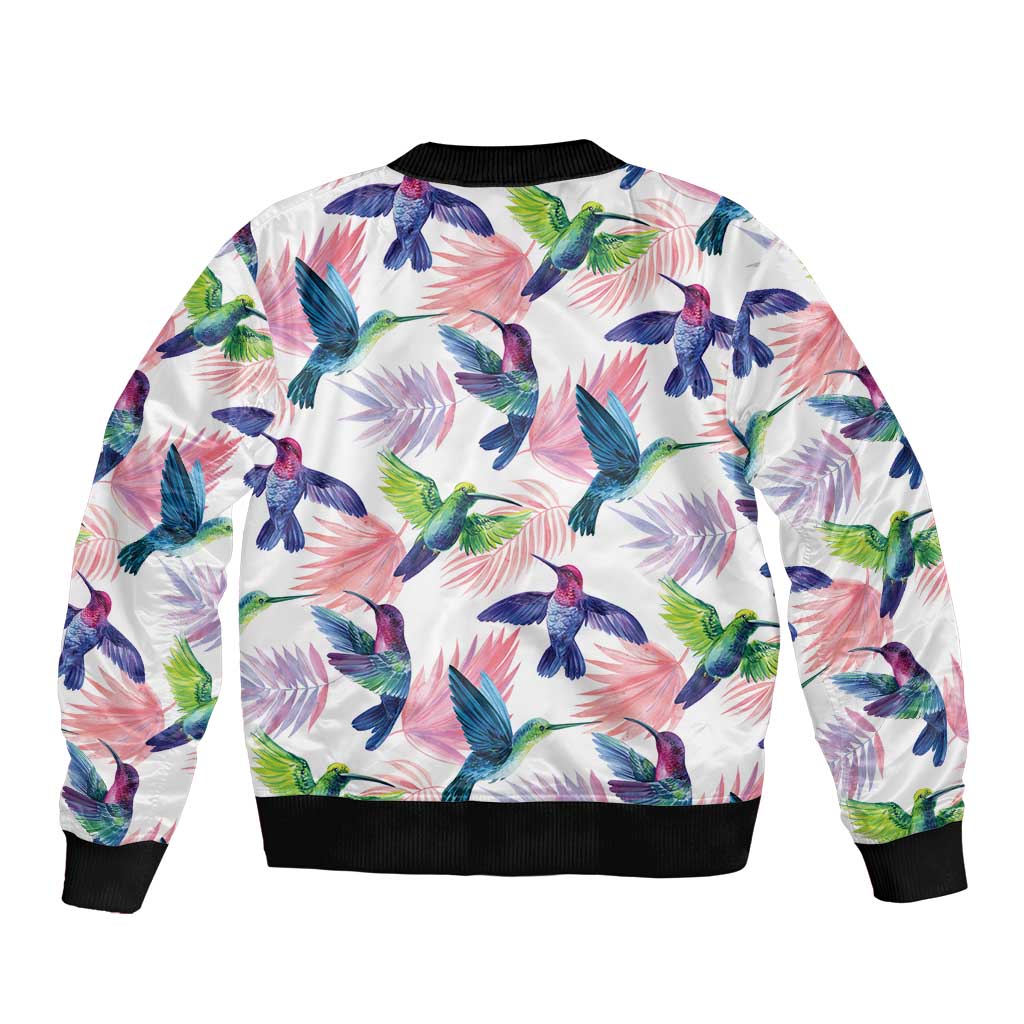 Hummingbirds Colorful Bomber Jacket Unique Stylized - Wonder Print Shop