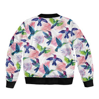 Hummingbirds Colorful Bomber Jacket Unique Stylized - Wonder Print Shop