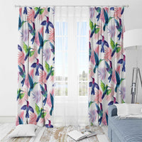 Hummingbirds Colorful Window Curtain Unique Stylized - Wonder Print Shop