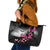 At Halloween We Think Pink Leather Tote Bag Pink Ribbon Butterflies