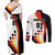 Custom Germany Football Couples Matching Off Shoulder Maxi Dress and Long Sleeve Button Shirt Auf gehts Deutschland Girls - Wonder Print Shop