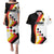 Custom Germany Football Couples Matching Puletasi and Hawaiian Shirt Auf gehts Deutschland Girls - Wonder Print Shop