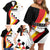 Custom Germany Football Family Matching Off Shoulder Short Dress and Hawaiian Shirt Auf gehts Deutschland Girls - Wonder Print Shop