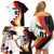 Custom Germany Football Family Matching Off Shoulder Short Dress and Hawaiian Shirt Auf gehts Deutschland Girls - Wonder Print Shop