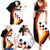 Custom Germany Football Family Matching Summer Maxi Dress and Hawaiian Shirt Auf gehts Deutschland Girls - Wonder Print Shop