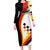 Custom Germany Football Long Sleeve Bodycon Dress Auf gehts Deutschland Girls - Wonder Print Shop