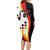 Custom Germany Football Long Sleeve Bodycon Dress Auf gehts Deutschland Girls - Wonder Print Shop