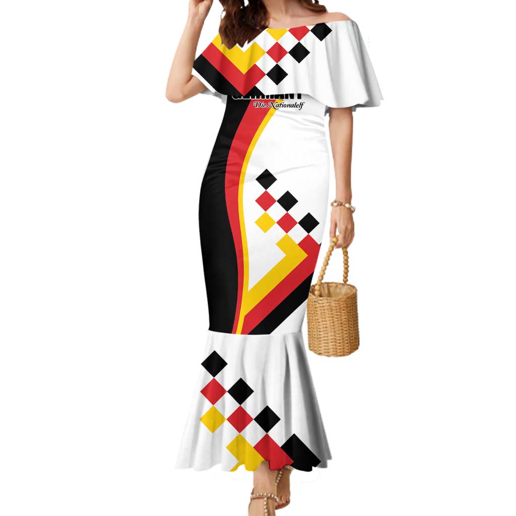 Custom Germany Football Mermaid Dress Auf gehts Deutschland Girls - Wonder Print Shop