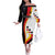 Custom Germany Football Off The Shoulder Long Sleeve Dress Auf gehts Deutschland Girls - Wonder Print Shop