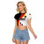 Custom Germany Football Raglan Cropped T Shirt Auf gehts Deutschland Girls - Wonder Print Shop