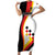 Custom Germany Football Short Sleeve Bodycon Dress Auf gehts Deutschland Girls - Wonder Print Shop