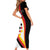 Custom Germany Football Short Sleeve Bodycon Dress Auf gehts Deutschland Girls - Wonder Print Shop