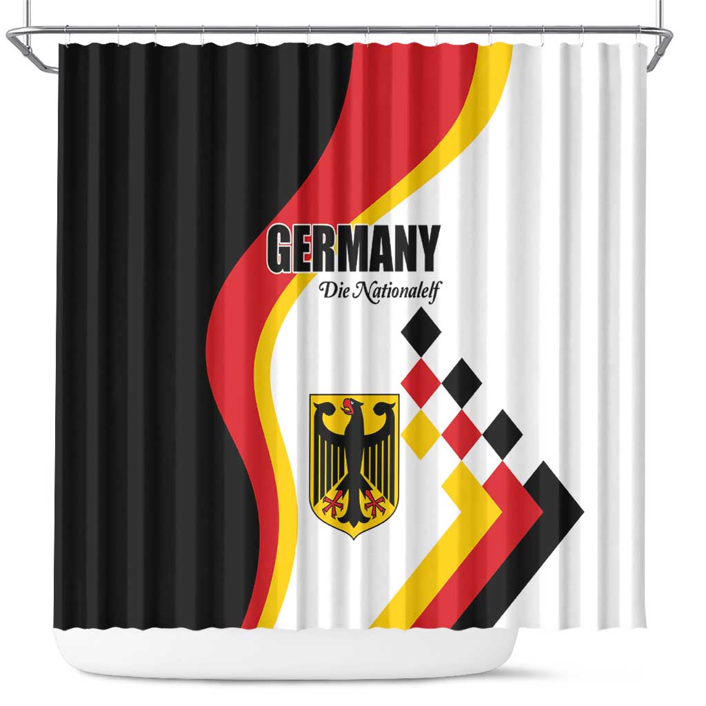 Germany Football Shower Curtain Auf gehts Deutschland Girls