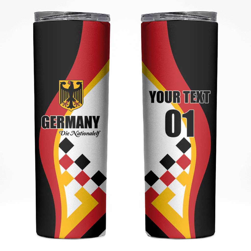 Custom Germany Football Skinny Tumbler Auf gehts Deutschland Girls - Wonder Print Shop