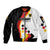 Custom Germany Football Sleeve Zip Bomber Jacket Auf gehts Deutschland Girls - Wonder Print Shop