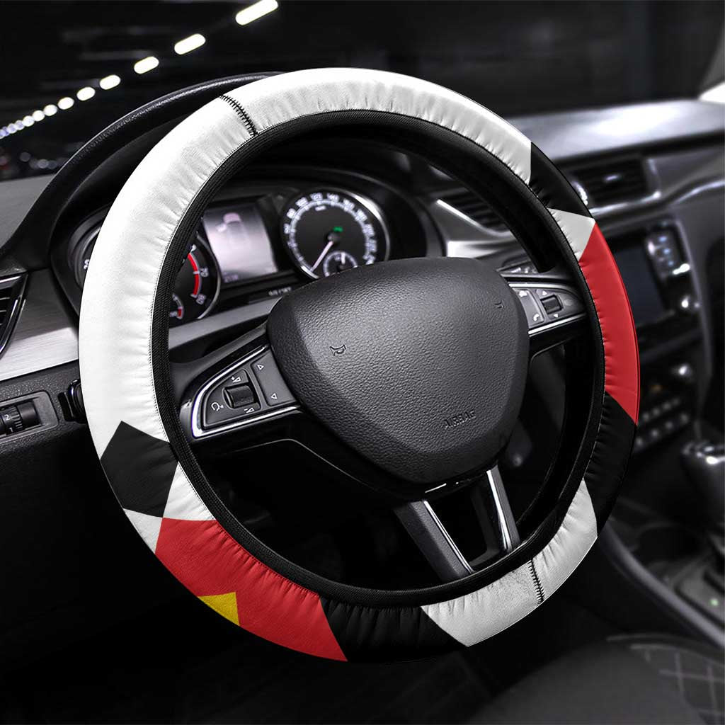 Germany Football Steering Wheel Cover Auf gehts Deutschland Girls - Wonder Print Shop