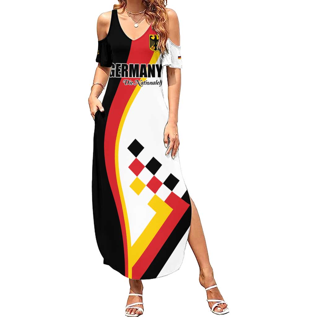 Custom Germany Football Summer Maxi Dress Auf gehts Deutschland Girls - Wonder Print Shop