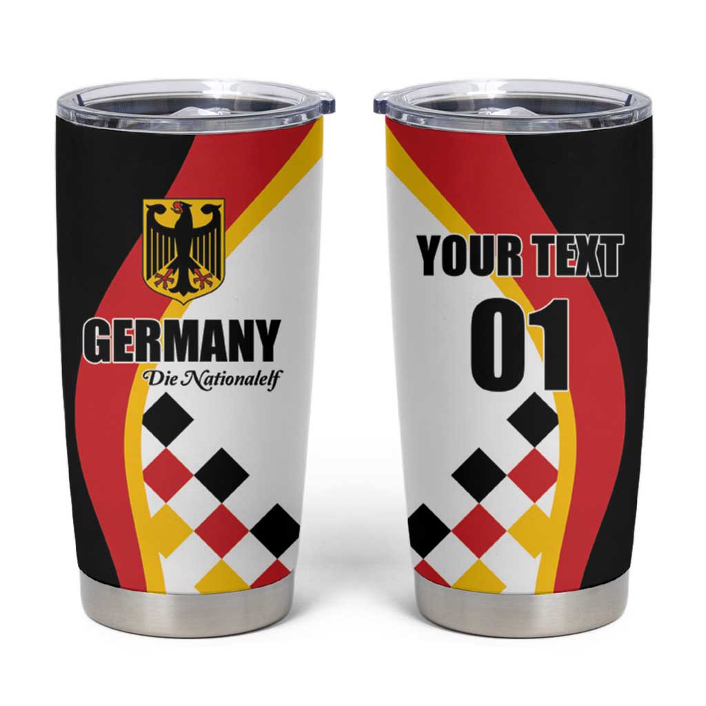 Custom Germany Football Tumbler Cup Auf gehts Deutschland Girls - Wonder Print Shop