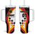 Custom Germany Football Tumbler With Handle Auf gehts Deutschland Girls - Wonder Print Shop