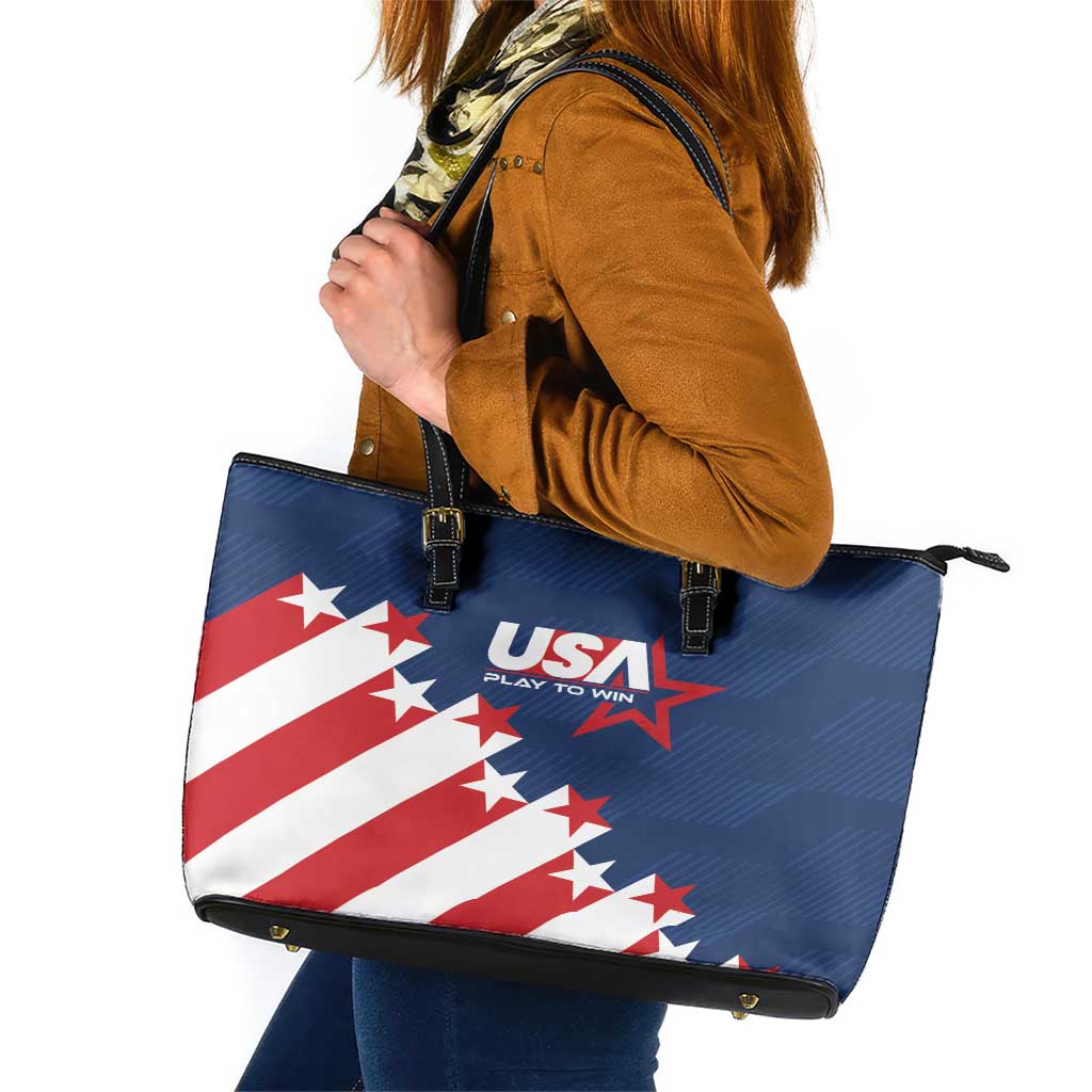 USA Soccer Leather Tote Bag Play To Win