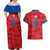 Custom North Korea Football Couples Matching Off Shoulder Maxi Dress and Hawaiian Shirt Go Champion - Wonder Print Shop