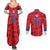 Custom North Korea Football Couples Matching Summer Maxi Dress and Long Sleeve Button Shirt Go Champion - Wonder Print Shop