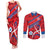 Custom North Korea Football Couples Matching Tank Maxi Dress and Long Sleeve Button Shirt Go Champion - Wonder Print Shop