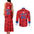 Custom North Korea Football Couples Matching Tank Maxi Dress and Long Sleeve Button Shirt Go Champion - Wonder Print Shop