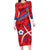 Custom North Korea Football Family Matching Long Sleeve Bodycon Dress and Hawaiian Shirt Go Champion - Wonder Print Shop