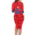 Custom North Korea Football Family Matching Long Sleeve Bodycon Dress and Hawaiian Shirt Go Champion - Wonder Print Shop