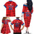 Custom North Korea Football Family Matching Off The Shoulder Long Sleeve Dress and Hawaiian Shirt Go Champion - Wonder Print Shop