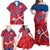 Custom North Korea Football Family Matching Off Shoulder Maxi Dress and Hawaiian Shirt Go Champion - Wonder Print Shop