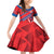 Custom North Korea Football Family Matching Off Shoulder Short Dress and Hawaiian Shirt Go Champion - Wonder Print Shop