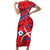 Custom North Korea Football Family Matching Short Sleeve Bodycon Dress and Hawaiian Shirt Go Champion - Wonder Print Shop