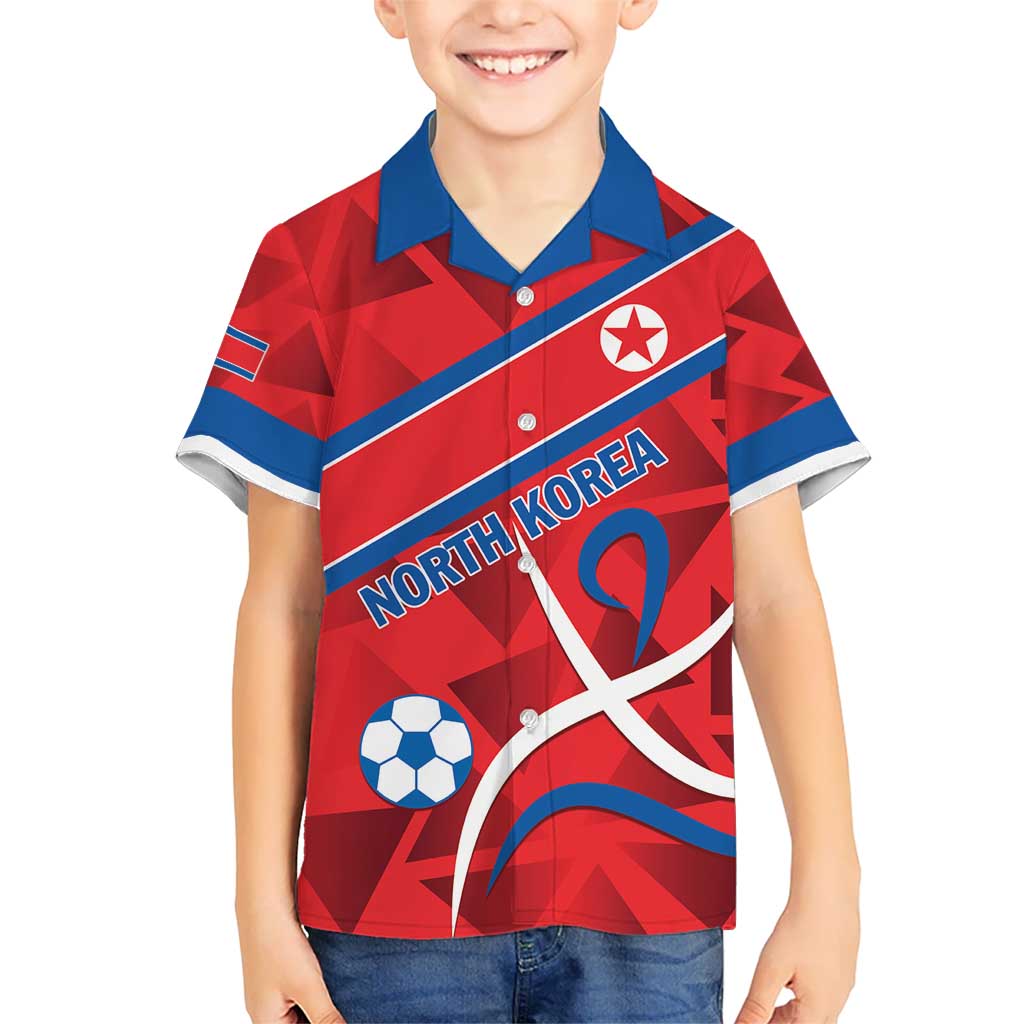 Custom North Korea Football Kid Hawaiian Shirt Go Champion - Wonder Print Shop