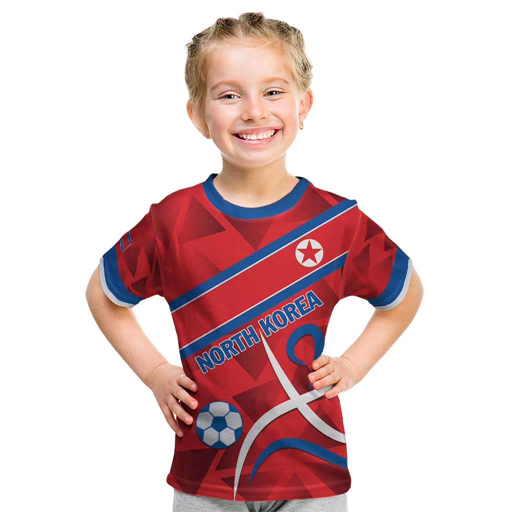 Custom North Korea Football Kid T Shirt Go Champion - Wonder Print Shop