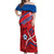 Custom North Korea Football Off Shoulder Maxi Dress Go Champion - Wonder Print Shop