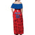 Custom North Korea Football Off Shoulder Maxi Dress Go Champion - Wonder Print Shop