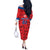 Custom North Korea Football Off The Shoulder Long Sleeve Dress Go Champion - Wonder Print Shop