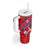 Custom North Korea Football Tumbler With Handle Go Champion - Wonder Print Shop